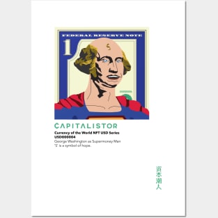 USD000004 - George Washington as Supermoney Man Posters and Art